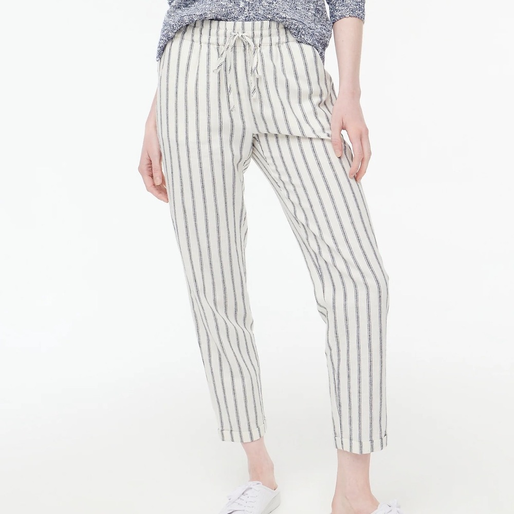 J. Crew Linen-Cotton Blend Drawstring Pant